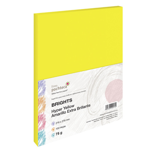 PAPEL BRIGHT AMARILLO POCHTECA 100HJ 75
