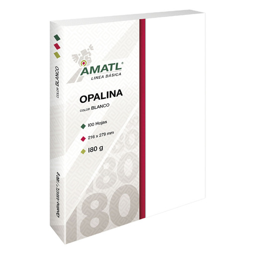 OPALINA AMATL BLANCA POCHTECA 180G CARTA 100 HJS