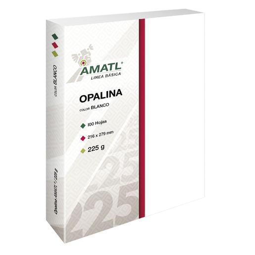 OPALINA AMATL BLANCA POCHTECA 225G CARTA 100 HJS