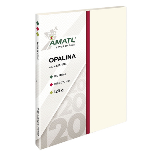 OPALINA AMATL MARFIL POCHTECA 120G TAMAÑO CARTA 100H