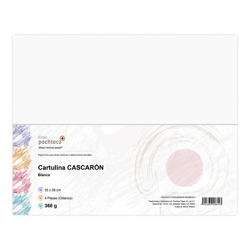 PAPEL CASCARON POCHTECA 35X28 4 OCTAVOS 4U