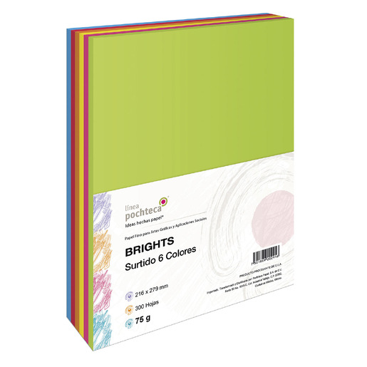 PAPEL BRIGHTS SURT TAMAÑO CARTA POCHTECA 300 HJS