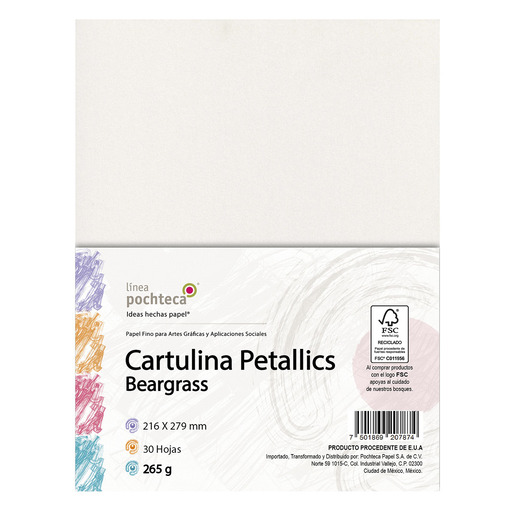 CARTULINA CARTA PETALLICS BEARGR POCHTECA 265GR 30H
