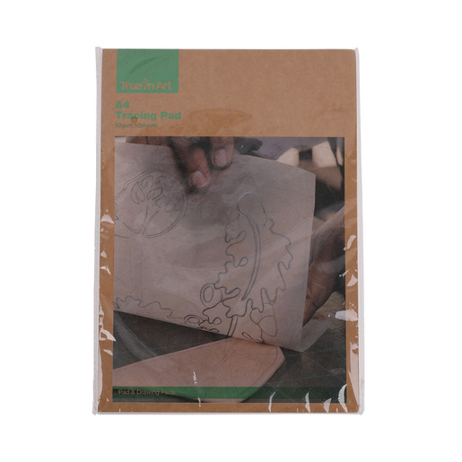 Block de papel calca JOHNSHEN tamaño A4, 50 g/m², 50 hojas. Translúcido de textura suave, libre de ácido. Apto para lápiz, bolígrafo, tinta y marcador. Ideal para calcar bocetos, planos y diseños.