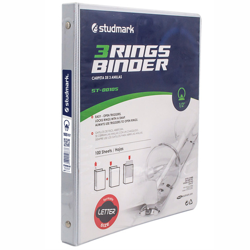 CARPETA STUDMARK O 0.5 PULG BLANCO