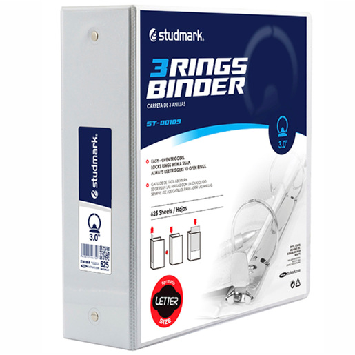 CARPETA STUDMARK O 3 PULG BLANCO