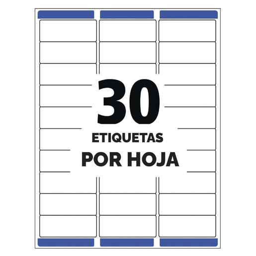 ETIQUETA TRANSPARENTE PERMANENTE INKJET 2.5 CM X 6.7 CM PAQ 300