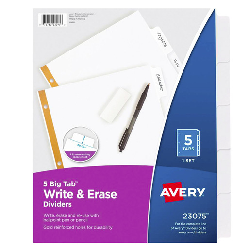 INDICE BORR CEJA BCA AVERY 5DIV AVER