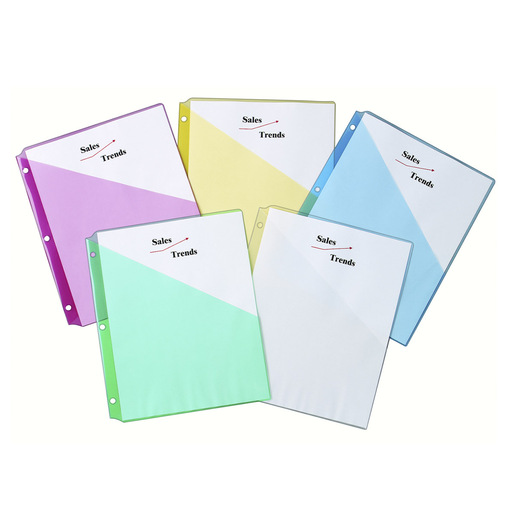 PROTECTOR DE HOJAS DE COLORES PAQ 5