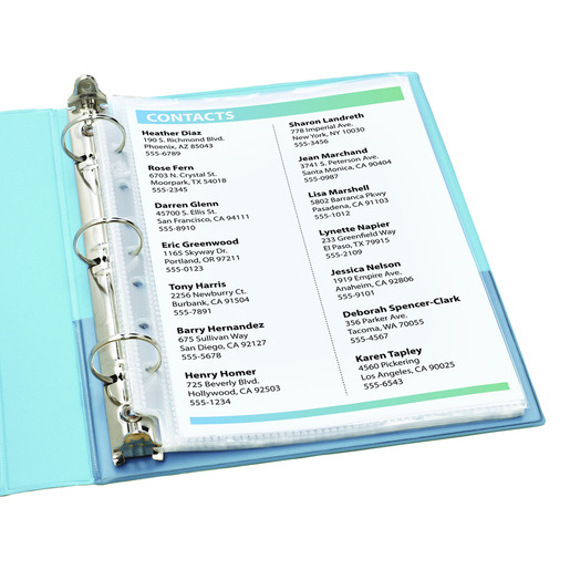 PROTECTOR DE HOJAS ACABADO CRISTALINO GRUESO, ESQUELA PAQ 15