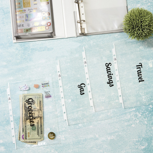 PROTECTOR DE HOJAS ACABADO CRISTALINO GRUESO, ESQUELA PAQ 15