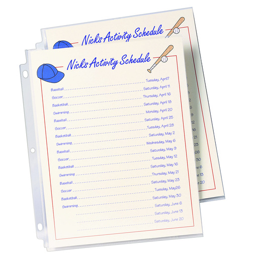 PROTECTORES DE HOJA TRANSPARENTE 10 PZ