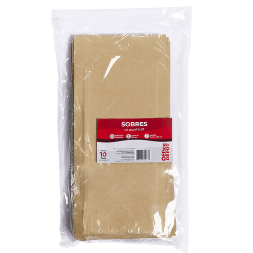 SOBRE CORRUGADO KRAFT 160GRS 10U (MEDIDA 11X 20.5CM)