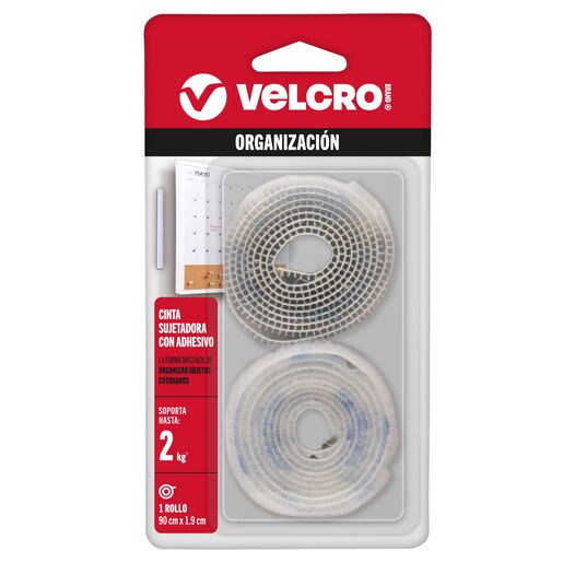 Velcro marca VELCRO con cierre de gancho y bucle. Sujecion firme, ajustable y reutilizable para organizar cables, sujetar tela y proyectos DIY.