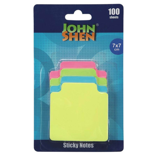 BANDERITAS JOHN SHEN 7X7CM 4 COLORES 25U