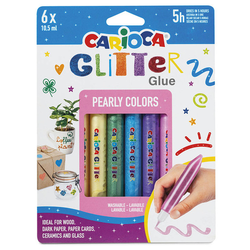 Goma liquida marca Carioca de uso escolar y multiproposito. Pega papel, carton y foamy con secado transparente. Formula lavable, segura para ninos y de aplicacion controlada.