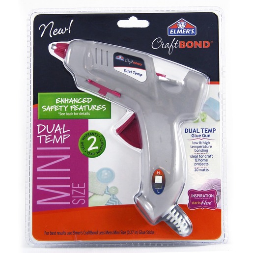 Pistola de silicon marca Elmer s para barras de silicon caliente. Calentamiento rapido y flujo constante para manualidades, decoracion, arte floral y reparaciones DIY.