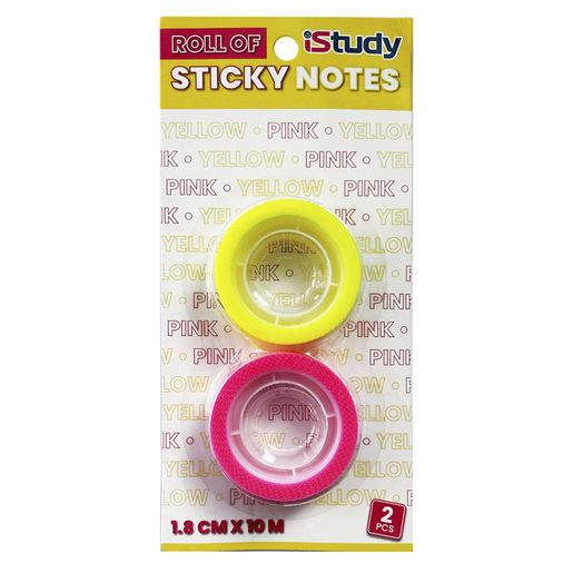 ROLLO ADHESIVO ISTUDY 18MM X 10MTS 2U (COLORES SURTIDOS)