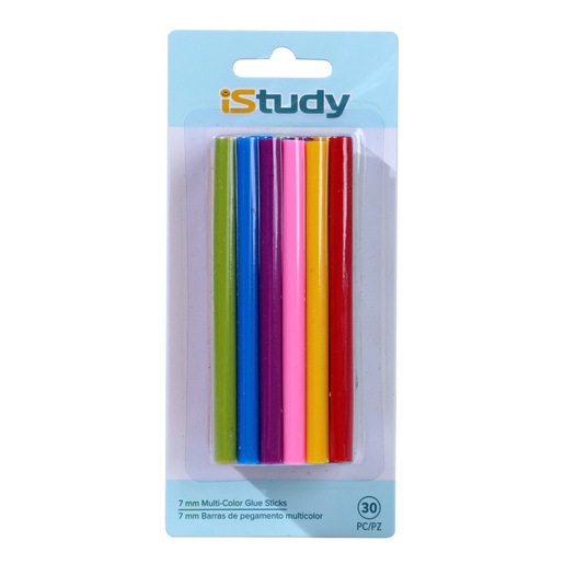 Barras de silicon marca iStudy para pistola de silicon caliente. Adhesion fuerte y duradera en madera, tela, carton, foamy y manualidades. Fusion rapida y uniforme para proyectos DIY, decoracion y art