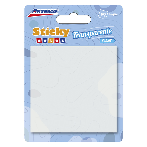 NOTAS ADHESIVAS TRANSPARENTES 3X3 50H