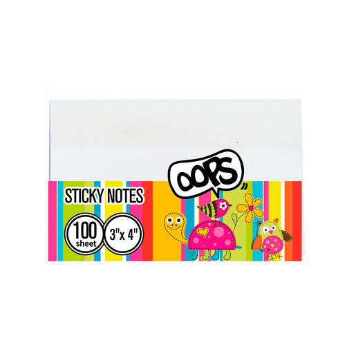 NOTAS ADHESIVAS TRANSPARENTES TOP TEAM 3X4 - 100 HOJAS