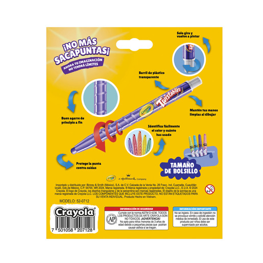 CRAYONES CRAYOLA MINI TWISTEABLE 12U