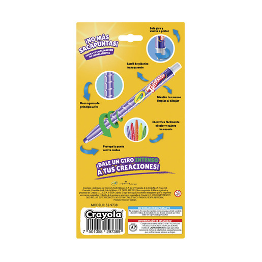 CRAYON TWISTABLE CRAYOLA COLORES EXTREMOS 8U