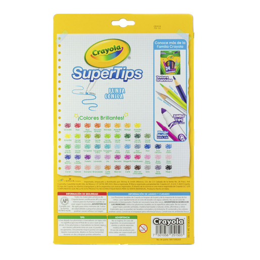 MARACADORES CRAYOLA SUPERTIPS 50U