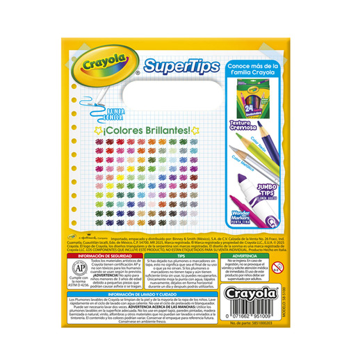 MARACADORES CRAYOLA SUPERTIPS 100U