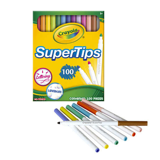 MARACADORES CRAYOLA SUPERTIPS 100U