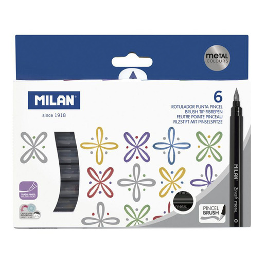 Marcadores marca Milan con tinta de alta cobertura y colores vibrantes. Versatiles para escuela, oficina, arte y manualidades.