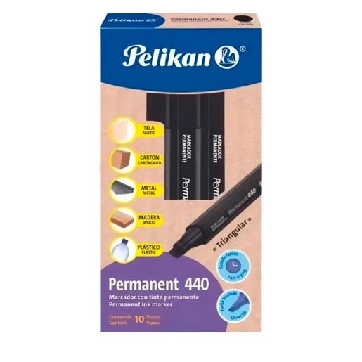 Marcadores marca Pelikan con tinta de alta cobertura y colores vibrantes. Versatiles para escuela, oficina, arte y manualidades.