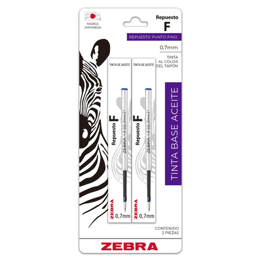 REPUESTO ZEBRA AZUL 2U