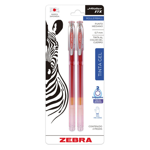 Boligrafo rollerball marca Zebra con escritura suave y tinta liquida de alta cobertura. Trazo nitido y constante para notas, firmas y uso diario.