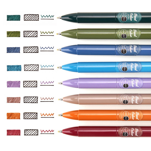 BOLIGRAFO GEL DUAL LILA+NEGRO 0.7MM WRITECH