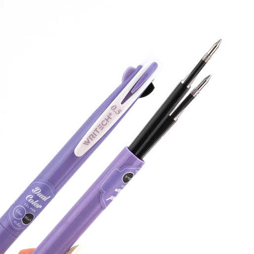 BOLIGRAFO GEL DUAL CAFE CLARO+NEGRO 0.7MM WRITECH