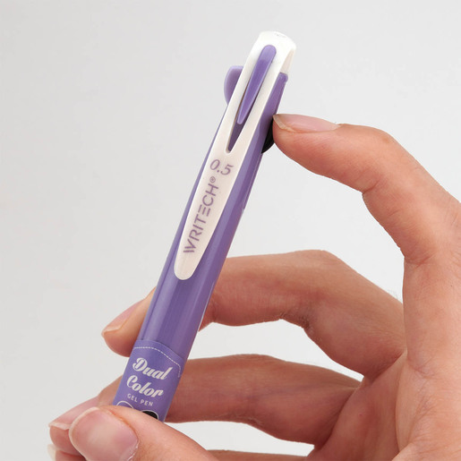 BOLIGRAFO GEL DUAL CAFE CLARO+NEGRO 0.7MM WRITECH