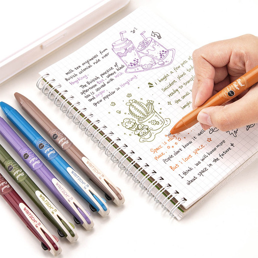 BOLIGRAFO GEL DUAL AMARILLO+NEGRO 0.7MM WRITECH