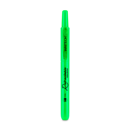 MARCATEXTO RETRACTIL VERDE NEON WRITECH