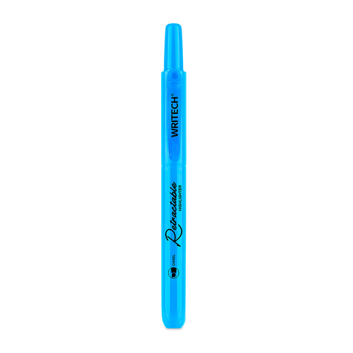 MARCATEXTO RETRACTIL AZUL NEON WRITECH