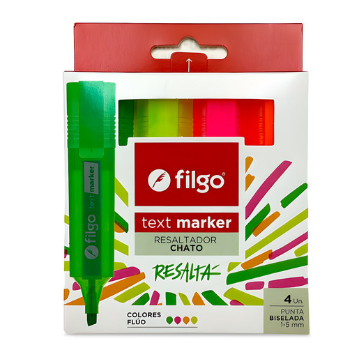 MARCATEXTO FILGO FLUORECENTE 4U