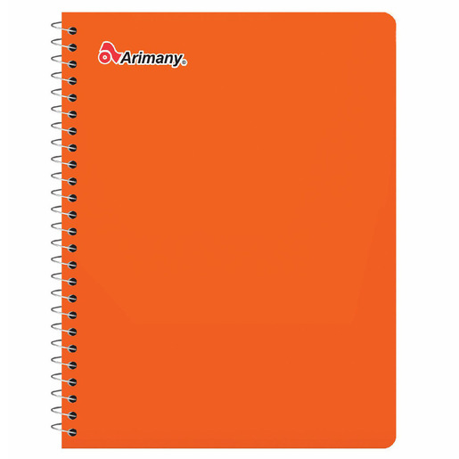 Cuaderno con espiral marca Arimany de hojas de calidad para apuntes, tareas y notas. Espiral metalica resistente que permite girar las paginas 360 . Tipo de rayado: Cuadros.