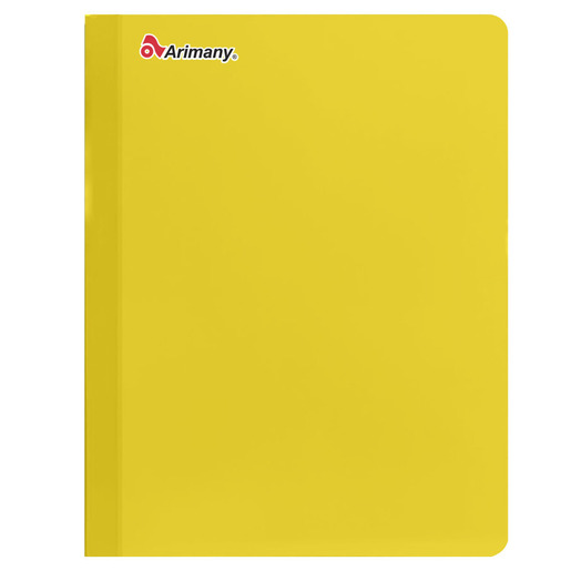 Cuaderno cosido marca Arimany con encuadernacion reforzada. Hojas planas al escribir y mayor durabilidad para uso intensivo en clase. Tipo de rayado: Lineas.