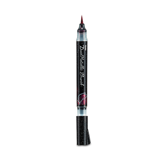 Marcadores de doble punta marca Pentel con punta fina y punta brush. Versatiles para caligrafia, lettering, ilustracion y arte. Tinta vibrante de alta cobertura.