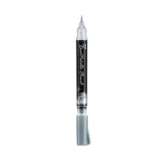 Marcadores de doble punta marca Pentel con punta fina y punta brush. Versatiles para caligrafia, lettering, ilustracion y arte. Tinta vibrante de alta cobertura.