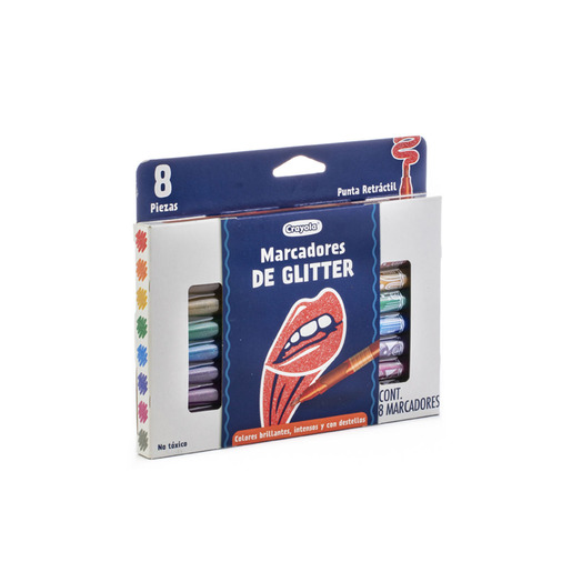 MARCADORES CRAYOLA ALTERNATIVE GLITTER 8U
