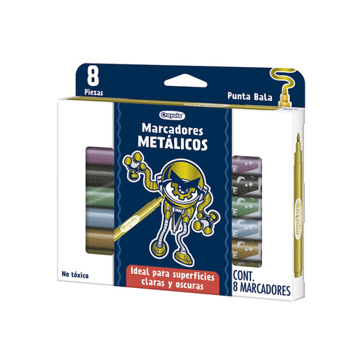 MARCADORES CRAYOLA ALTERNATIVE METALICOS 8U
