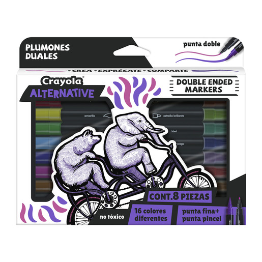 MARCADORES CRAYOLA ALTERNATIVE DUALES 8U