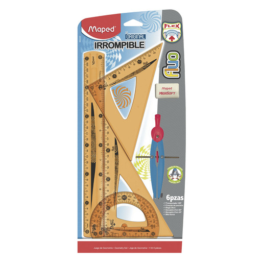Set escolar marca Maped con utiles complementarios listos para usar. Ahorra tiempo y dinero con productos coordinados para escuela, oficina o regalo.