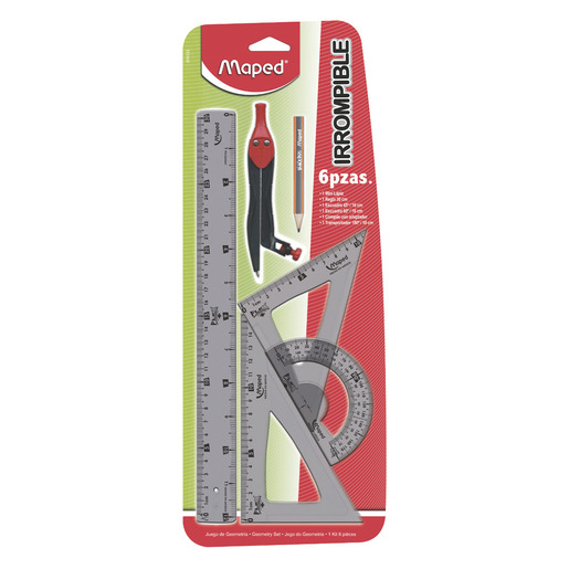 Set escolar marca Maped con utiles complementarios listos para usar. Ahorra tiempo y dinero con productos coordinados para escuela, oficina o regalo.